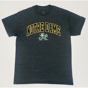 Elite Fan Notre Dame Collegiate Heather Gray Mens Medium Short Sleeve Shirt
